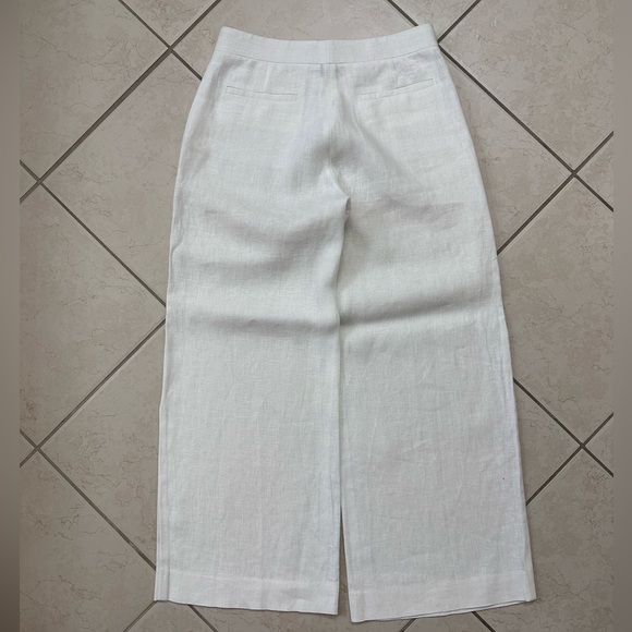 Theory Women’s White Linen Pants - Picture 2 of 8